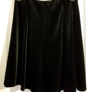 Black velvet skirt